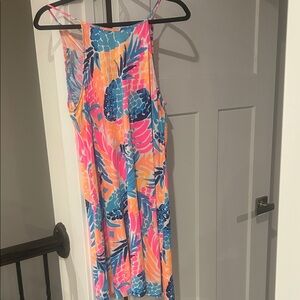 Lilly Pulitzer Pink and Blue Pineapple Dress